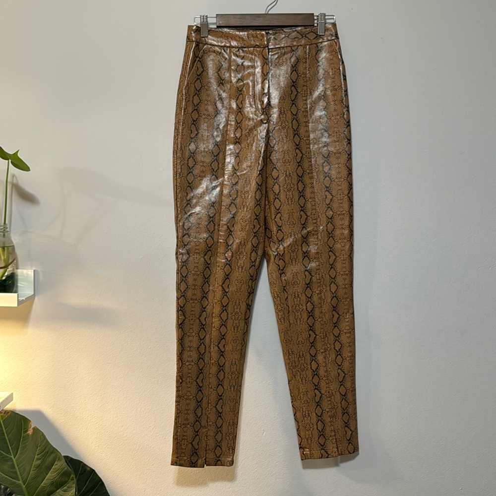 Nasty Gal Snake Leather Pants